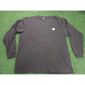 Carhartt Shirt Mens Large Brown Company Logo Original Fit Workwear Crew Neck